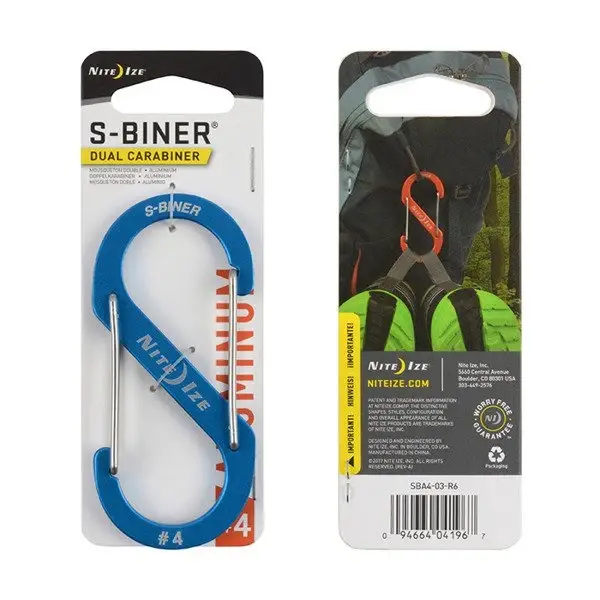 Wysoka jakość Karabinek Nite Ize - S-Biner Aluminum #4 - Niebieski
