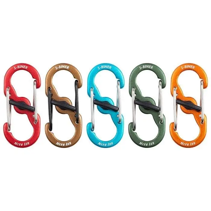 Taniej Karabinek Nite Ize - S-Biner Microlock Aluminum - 5 Pack- Niebieski/Czerwony/Coyote/Zielony/Pomarańczowy