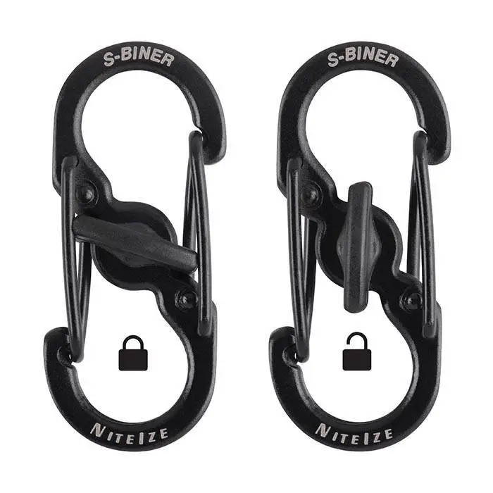 Szybka wysyłka Nite Ize - Karabinek S-Biner MicroLock - Czarny - 2Pack - LSBM-01-2R3