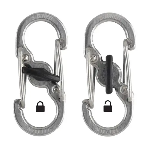 Hit sprzedaży Nite Ize - Karabinek S-Biner MicroLock - Czarny - 2Pack - LSBM-01-2R3