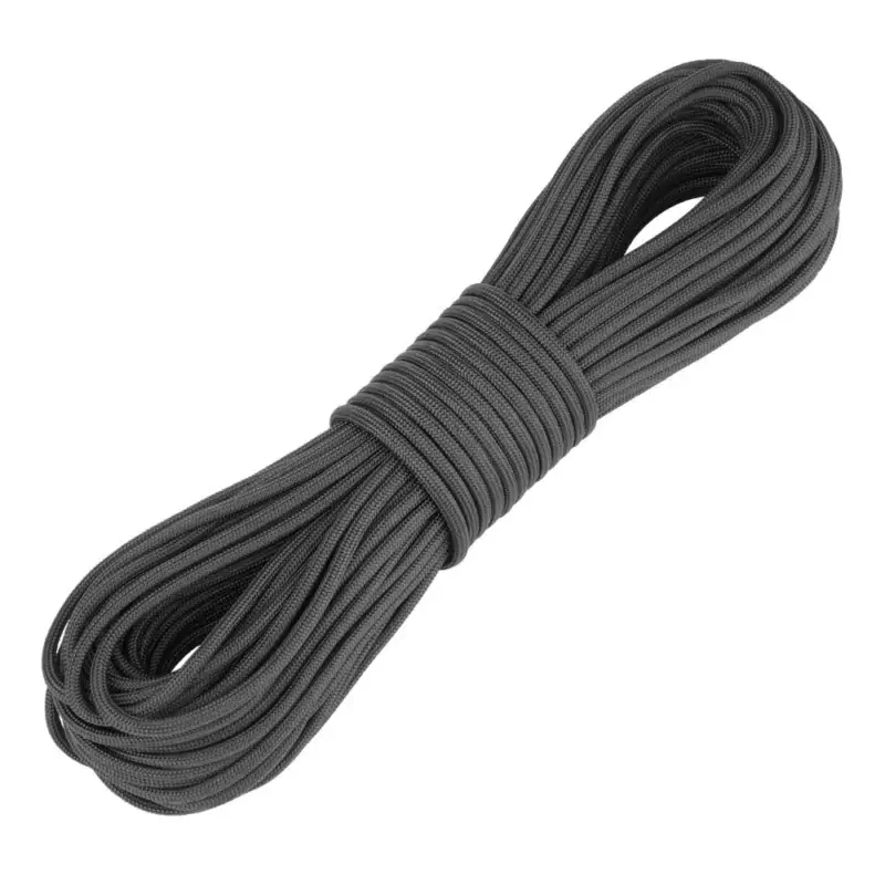 Popularny Paracord 550 linka spadochronowa - Black - USA FOX Outdoor Products - 15 m