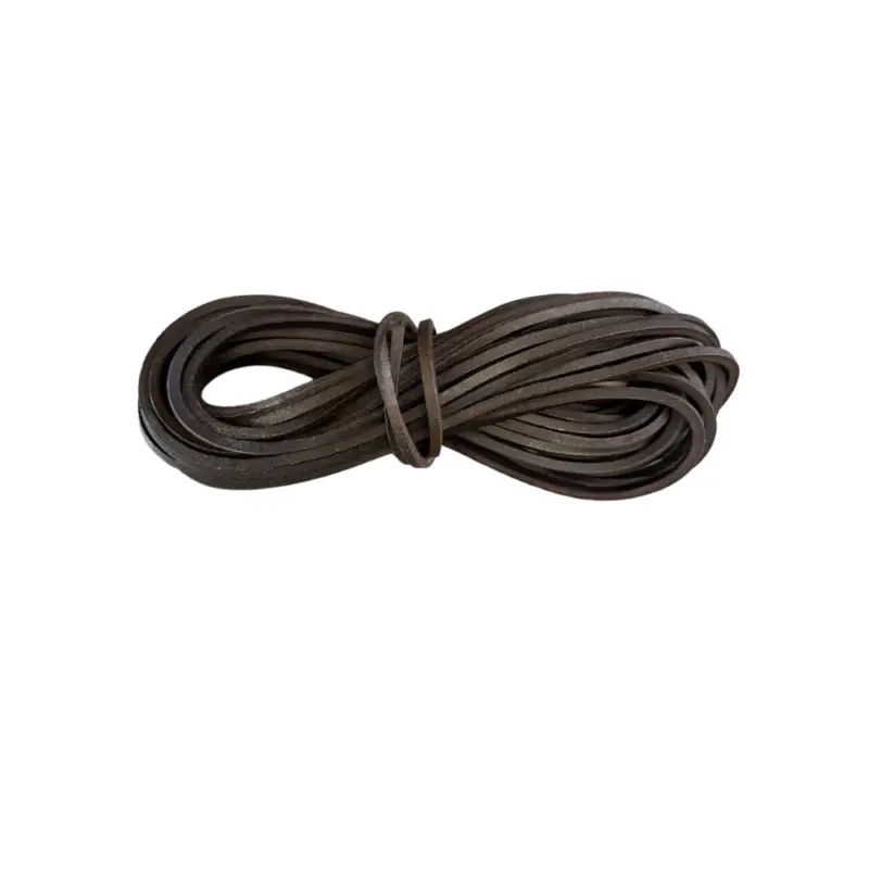Rzemień skórzany gruby 4x4 mm - 2 metry - brązowy ciemny Wybór klientów