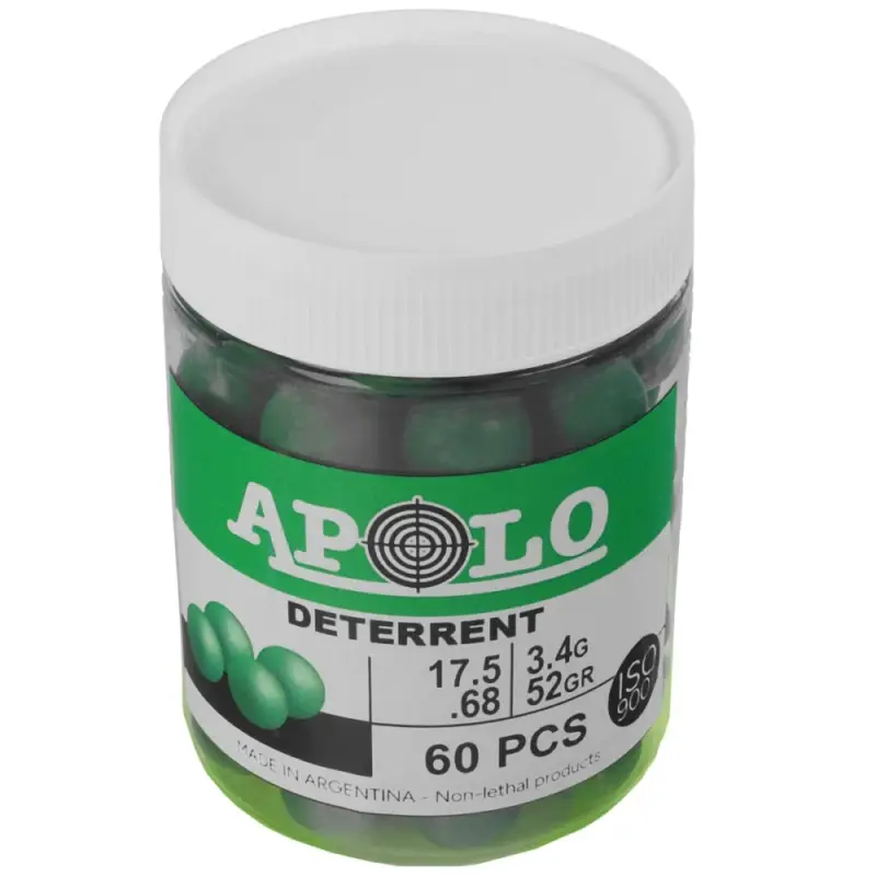 Apolo - Kule polimerowe Deterrent Poly Heavy .68 cal, 3.40 g, 60 szt. Ostatnie sztuki