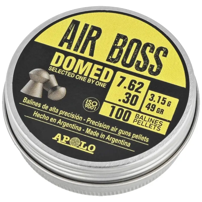 Apolo - Śrut Air Boss Domed 7.62 mm, 100 szt. 3.15g/49.0gr (30201) Oferta czasowa