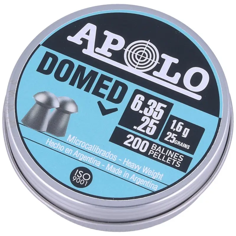 Apolo - Śrut Domed 6.35 mm, 200 szt. 1.60g/25.0gr (13501) Ostatnie sztuki