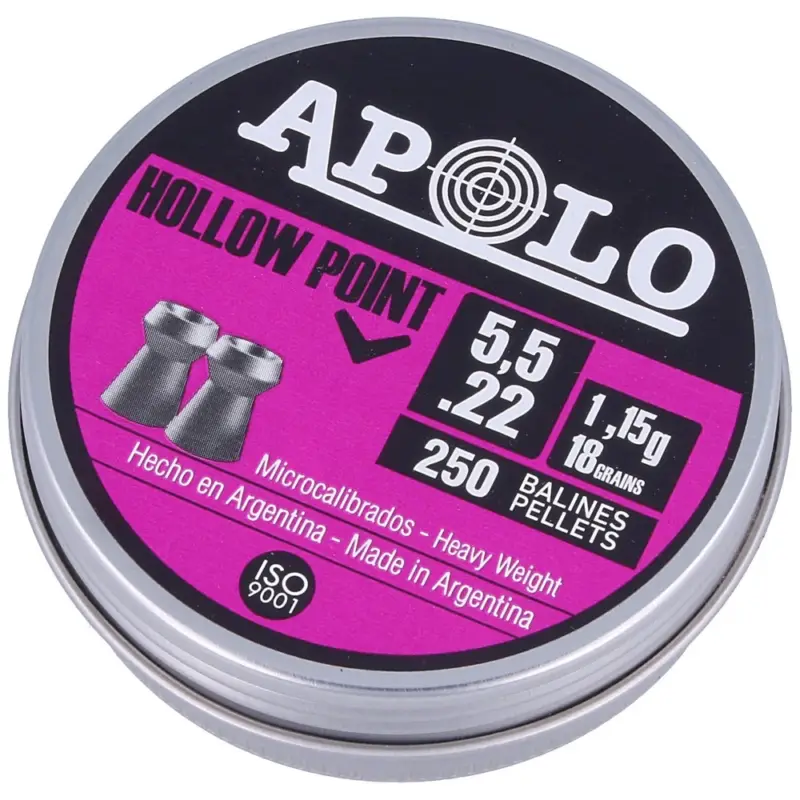 Rabat Apolo - Śrut Hollow Point 5.5 mm, 250 szt. 1.15g/18.0gr (19701)