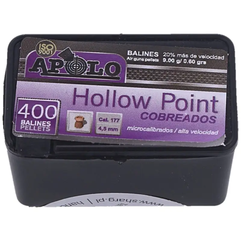 Apolo - Śrut Hollow Point Copper 4.5 mm, 400 szt. 0.60g/9.0gr (19990) Popularny