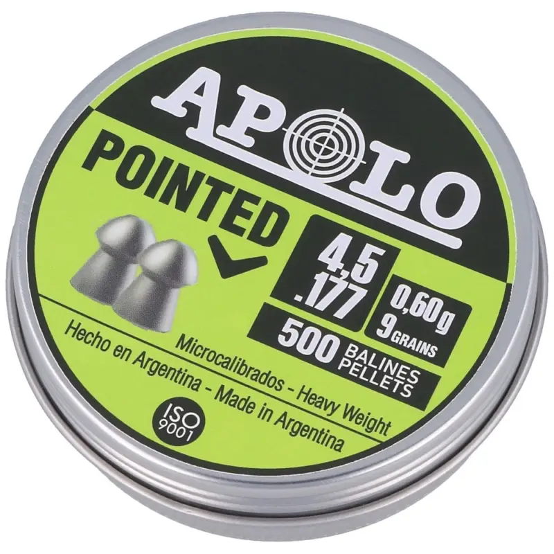 Apolo - Śrut Pointed 4.5 mm, 500 szt. 0.60g/9.0gr (19101) Premium