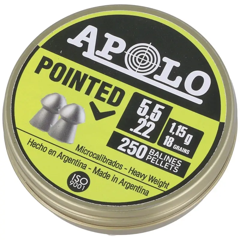 Apolo - Śrut Pointed 5.5 mm, 250 szt. 1.15g/18.0gr (19601) Szybka wysyłka