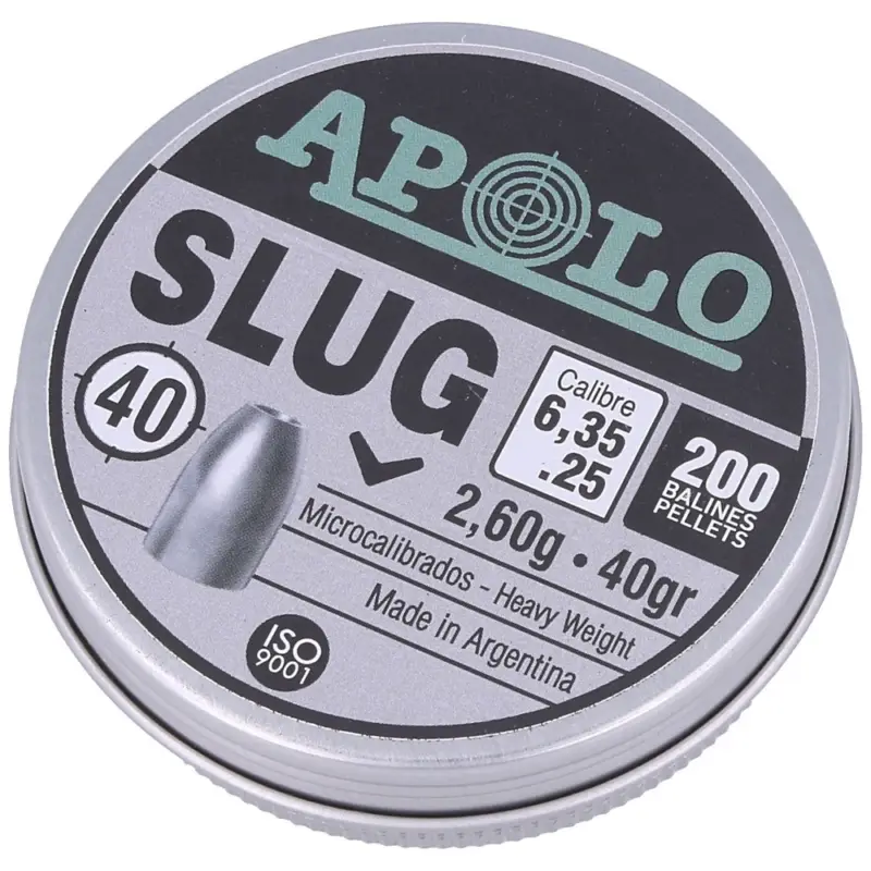Tani Apolo - Śrut Slug 40 6.35 mm, 200 szt. 2.60g/40.0gr (19304)
