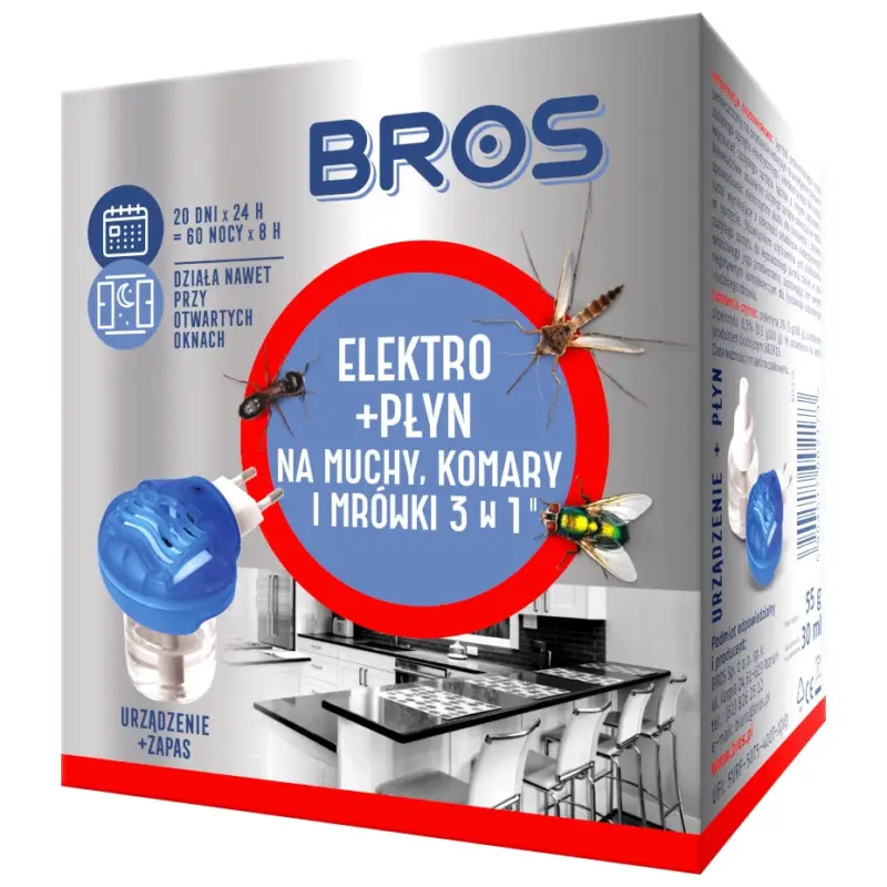 Bros - Elektro + płyn na muchy komary i mrówki Tylko do końca tygodnia