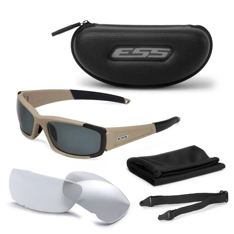 ESS - Okulary taktyczne CDI - Terrain Tan - Clear / Smoke Gray - 740-0458 Wyprzedaż