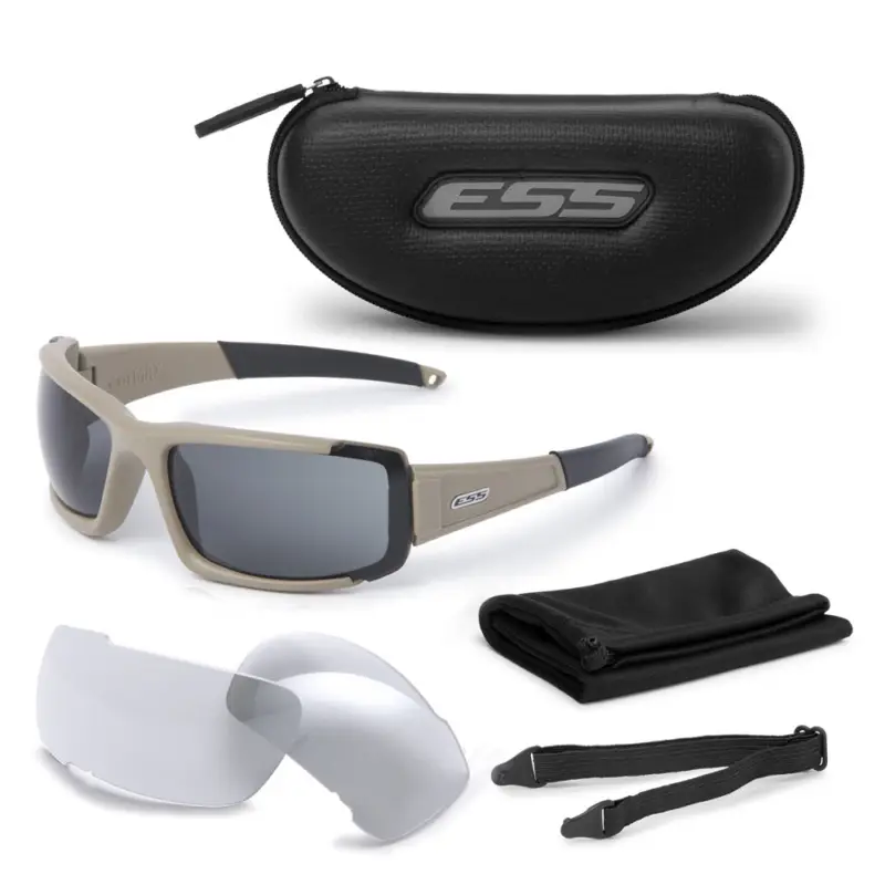 ESS - Okulary taktyczne CDI MAX - Terrain Tan - Przezroczyste / Przyciemniane - 740-0457 Nowy