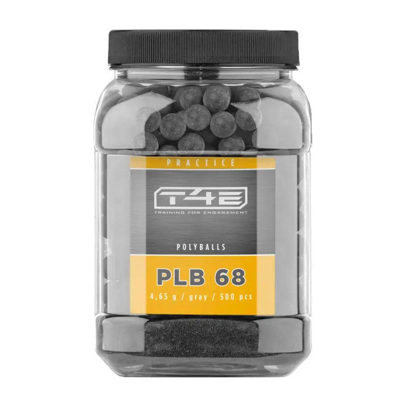 Kulki poliuretanowe T4E Practice PLB kal. .68 500 szt. szare Wysoka jakość