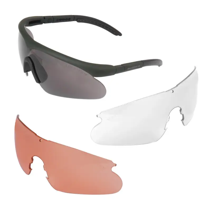 Szybka wysyłka Swiss Eye - Okulary strzeleckie Raptor z zestawem wizjerów - Rubber Green - 10163