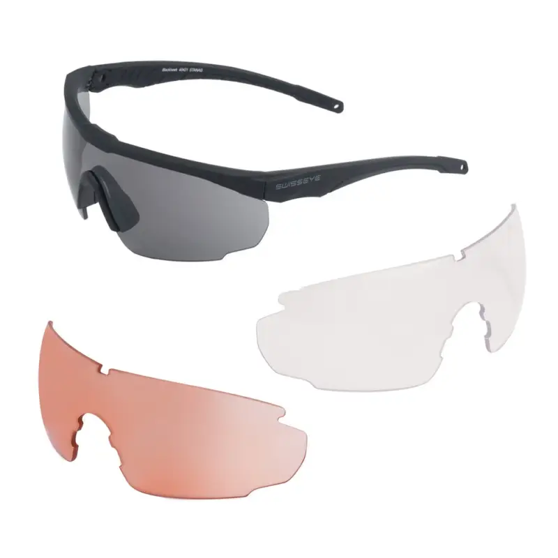 Darmowy zwrot SwissEye - Okulary taktyczne Blackhawk - Czarne oprawki
