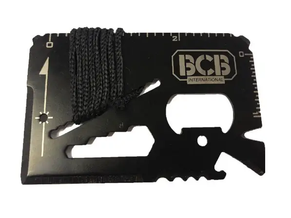 Łatwy zwrot Karta survivalowa przetrwania BCB Mini Work Tool Black