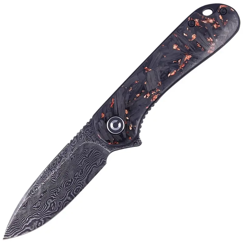 Wyjątkowa oferta Nóż CIVIVI Elementum Flipper Black/Copper Resin, Damascus (C907C-DS3)