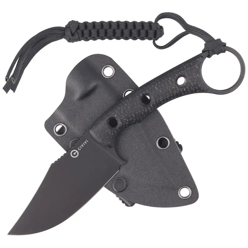 Nóż Civivi Midwatch Black Burlap Micarta, Black Stonewashed N690 (C20059B-1) Nowy