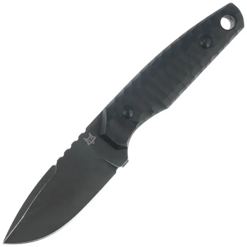 Niska cena Nóż Fox KS Black G10, Top Shield Antracite Stonewashed Niolox by GZ Tactical Knives (FX-627 G10B)