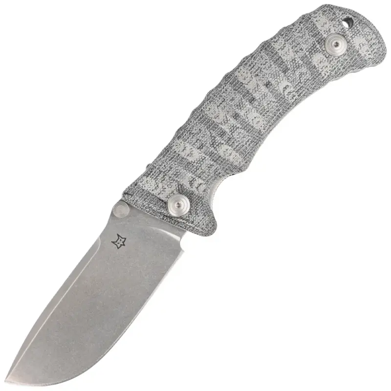 Wyprzedaż Nóż Fox Pro Hunter Black Yute Micarta, Stonewashed N690Co (FX-130 MBSW)