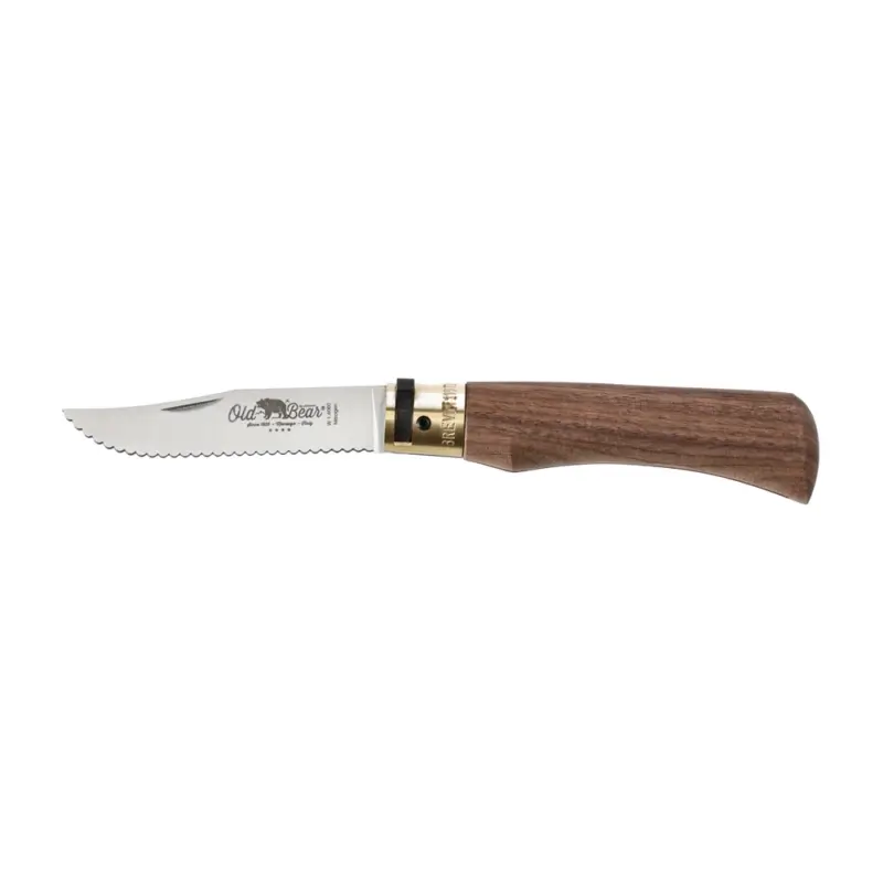 Łatwy zwrot Nóż Old Bear Antonini Classical Wavy 210 mm - walnut