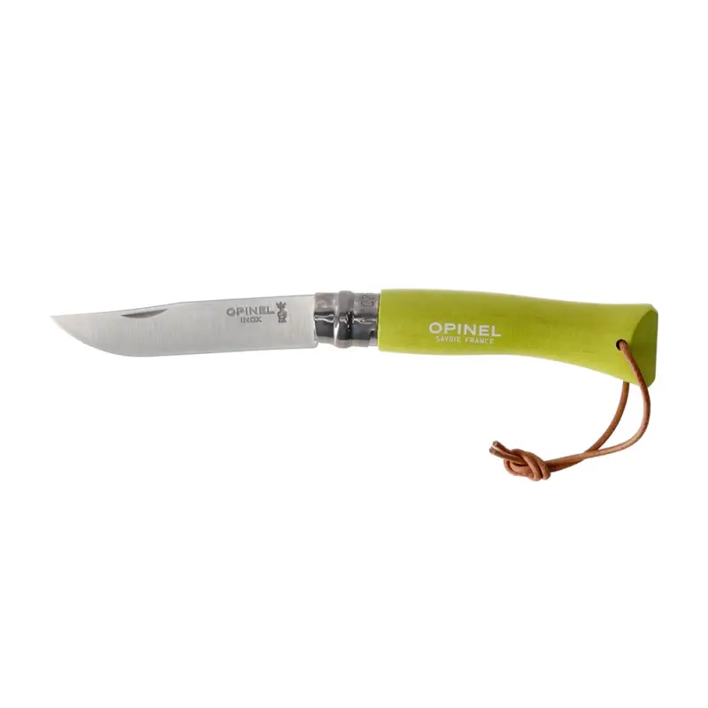 Bestseller Nóż Opinel Colorama 07 inox grab jasnozielony z rzemieniem