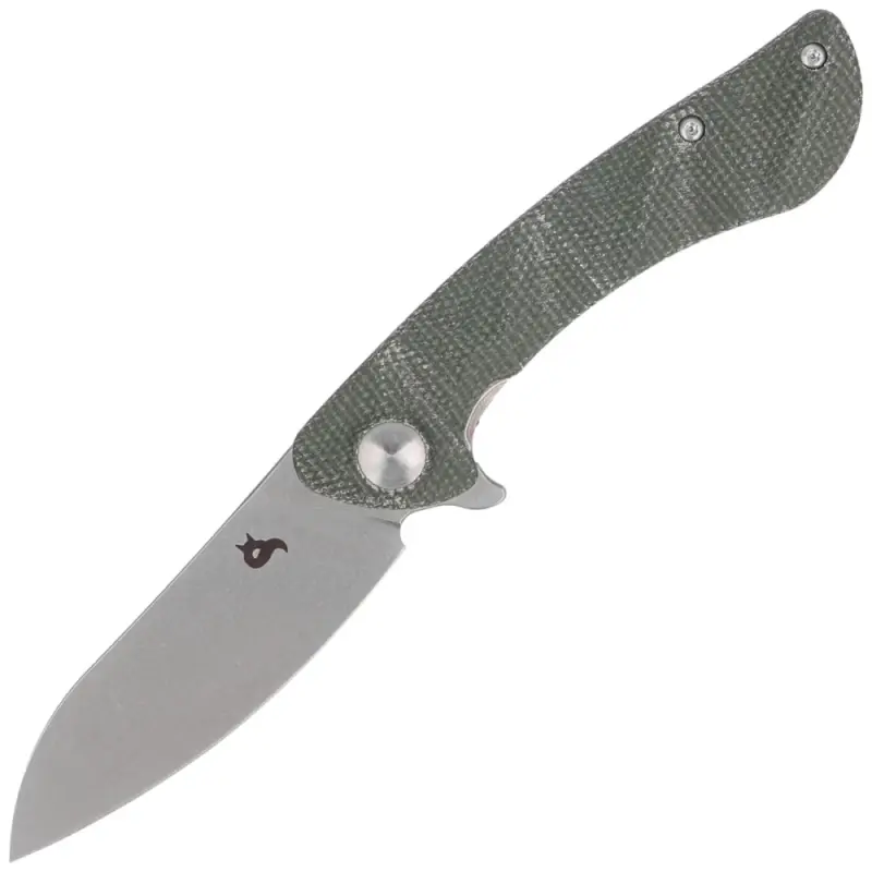 Łatwy zwrot Nóż składany BlackFox Dripper OD green canvas Micarta, Stonewashed VG10 (BF-771 MOD)