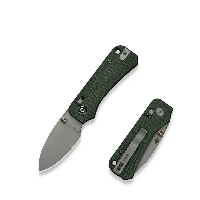 Wyprzedaż Nóż składany Civivi Baby Banter 2 Green Canvas Micarta, Gray Stonewashed Nitro-V by Ben Petersen (C23074-3)