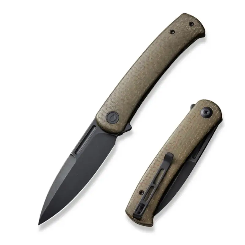 Bezpieczna płatność Nóż składany Civivi Caetus Green Burlap Micarta, Black Stonewashed 14C28N (C21025C-3)