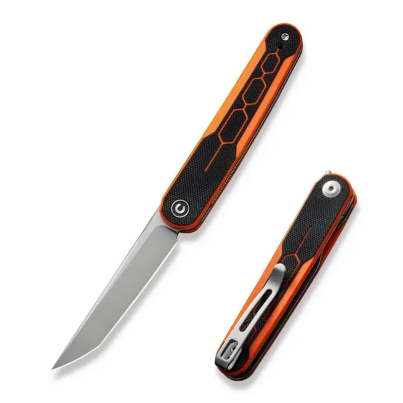 Obniżka ceny Nóż składany Civivi KwaiQ Orange/Black G10, Satin Nitro-V by Rafal Brzeski (C23015-2)