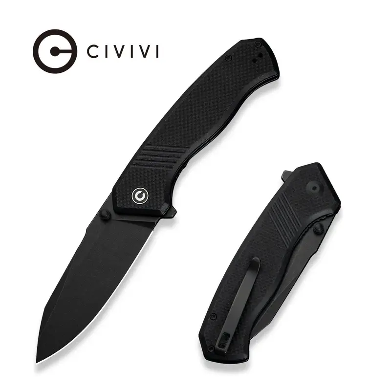 Nóż składany Civivi Placoid Black G10, Black Stonewashed 14C28N (C23079-1) Niska cena