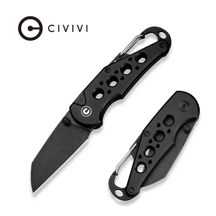 Nóż składany Civivi Pragma Black Aluminium, Black Stonewashed Nitro-V (C23062B-1) Bezpieczne zakupy