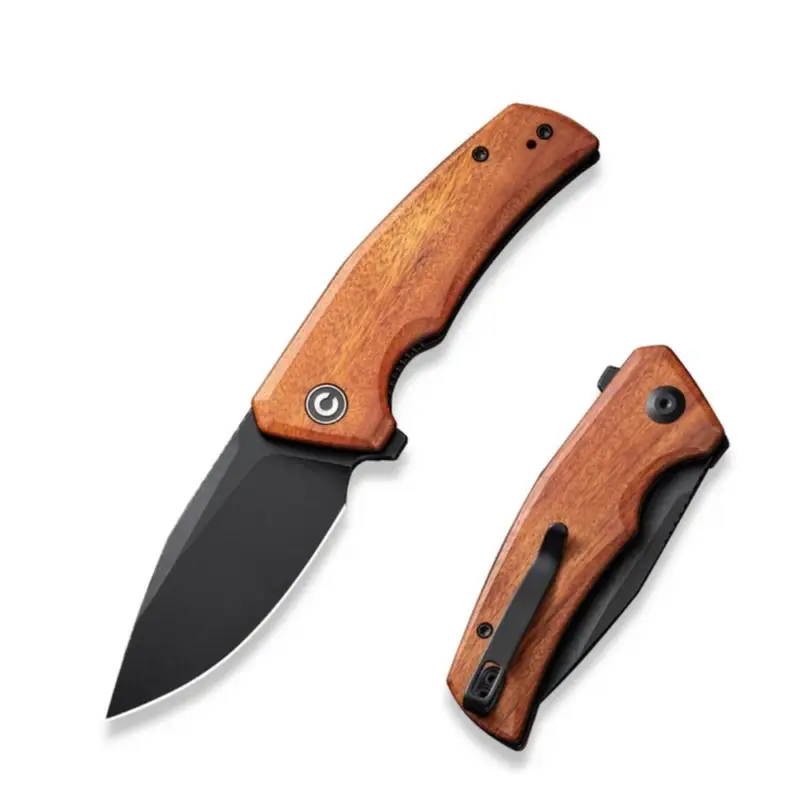 Niska cena Nóż składany Civivi Regulatron Guibourtia Wood, Black Stonewashed Nitro-V (C23006-3)