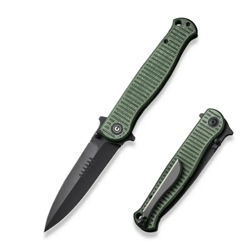 Nóż składany Civivi RS71 Green Canvas Micarta, Black Stonewashed Nitro-V by Robert Saniscalchi (C23025-3) Okazja