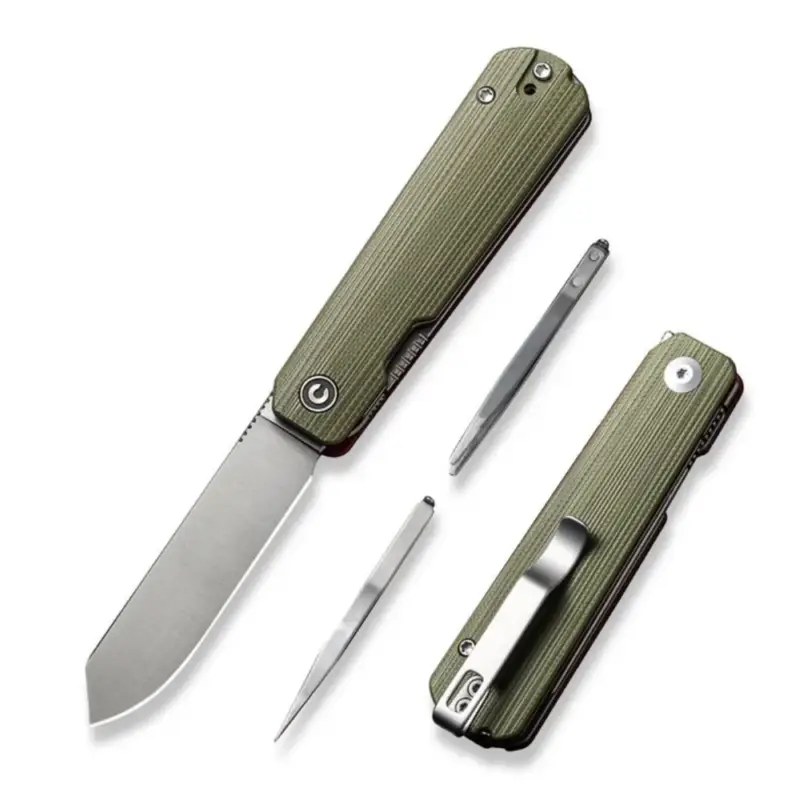 Dostępne od ręki Nóż składany Civivi Sendy Green/Red G10, Satin Nitro-V by Ben Petersen (C21004B-1)