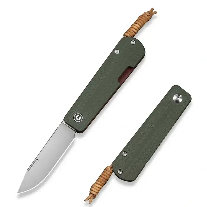Bestseller Nóż składany Civivi Slippy Sendy Green-Red G10, Satin Nitro-V by Ben Petersen (C24075B-1)