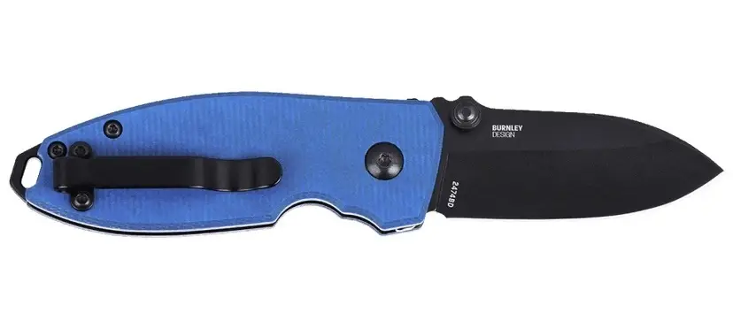 Bezpieczne zakupy Nóż składany CRKT 2474BD SQUID BUTTON LOCK BLUE