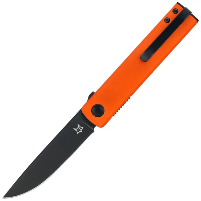Nóż składany Fox Chnops Orange Aluminium, Black Top Shield Becut by Raven Knives Design (FX-543 ALO) Nie przegap