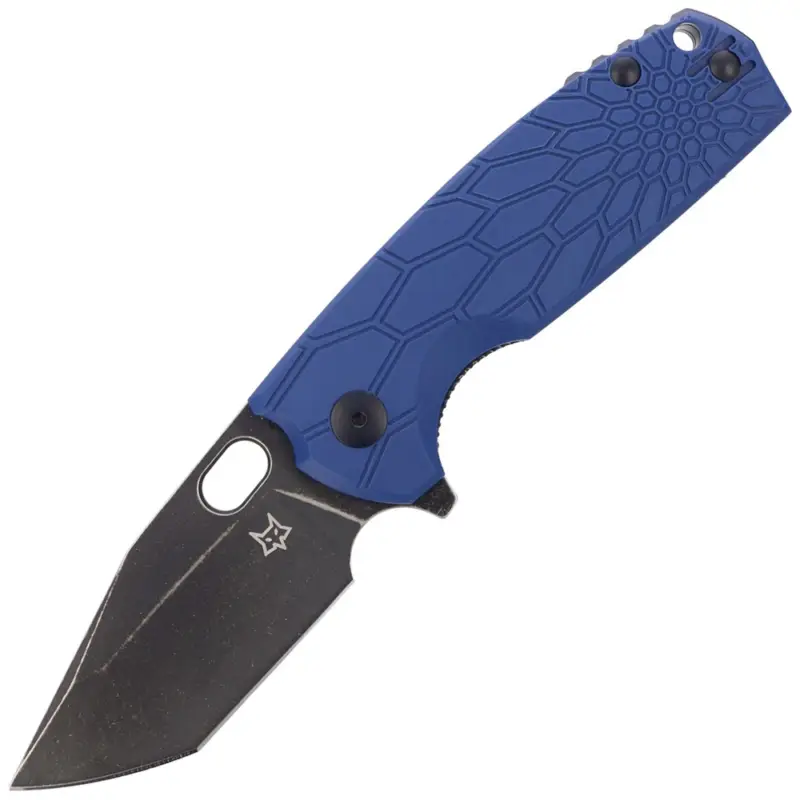 Nowy Nóż składany FOX Core Tanto Blue FRN, Black Top Shield N690Co by Jesper Voxnæs (FX-612 BLB)