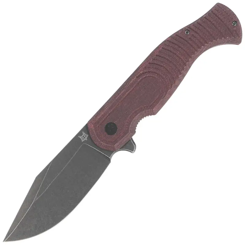 Nóż składany Fox Eastwood Tiger Burgundy Micarta, Black Idroglider CPM S90V by Gudy Van Poppel (FX-524 MB) Super okazja