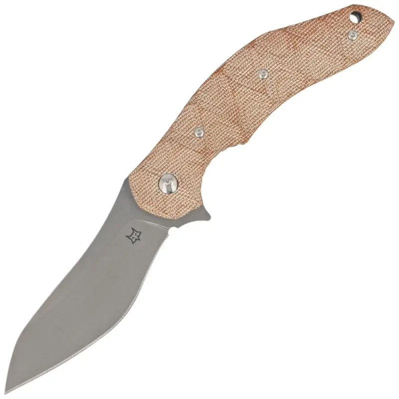 Zamów teraz Nóż składany Fox Natural Micarta, Acid stonewashed N690Co by Jens Ansøi (FX-302 MIN)