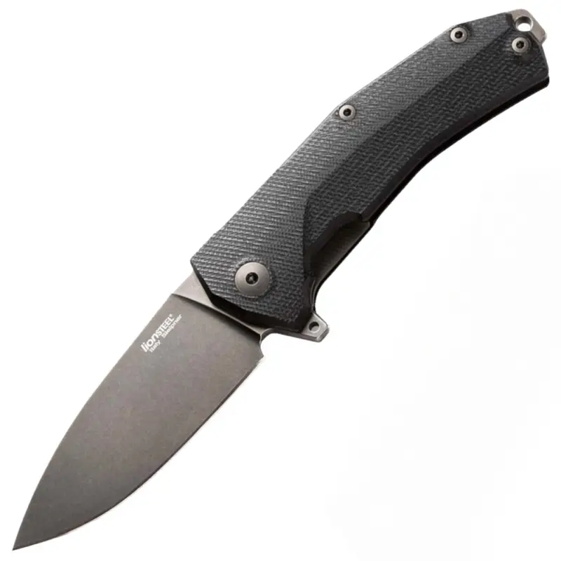 Super okazja Nóż składany LionSteel KUR Black G10, Black Stonewashed Sleipner by Molletta (KUR BBK)