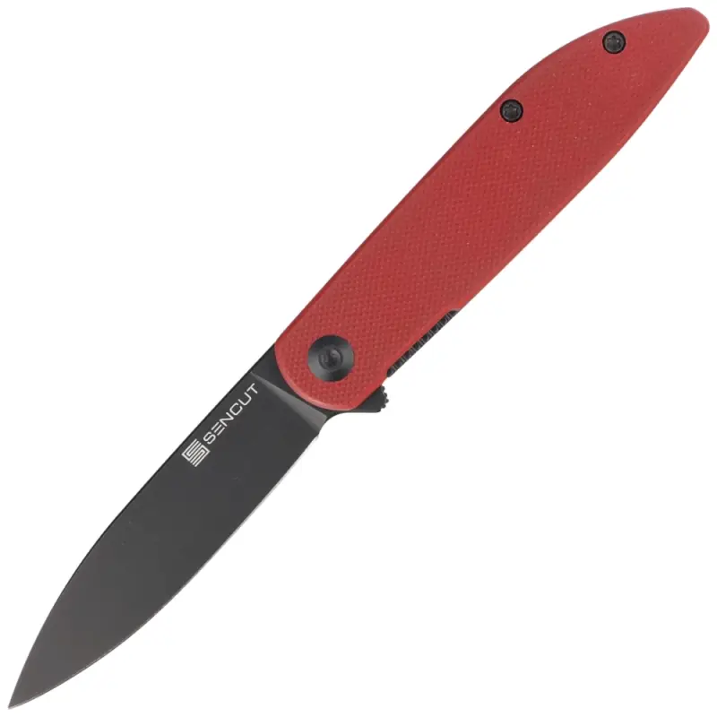 Wysoka jakość Nóż składany Sencut Bocll II Burgundy G10, Black Stonewashed D2 by Brad Zinker (S22019-3)