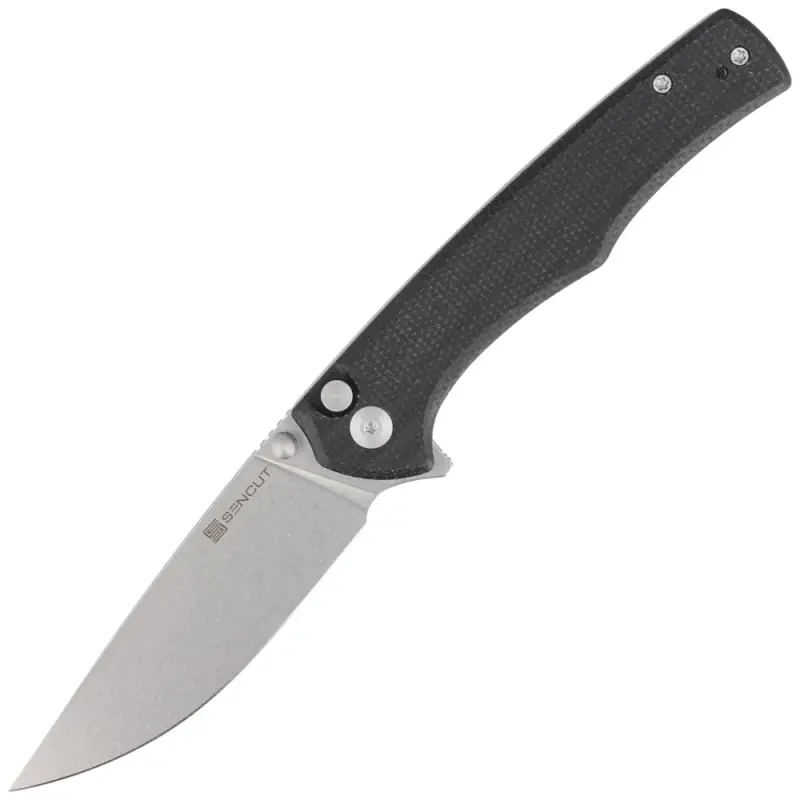 Ekspresowa dostawa Nóż składany Sencut Crowley Black Micarta, Stonewashed D2 (S21012-2)