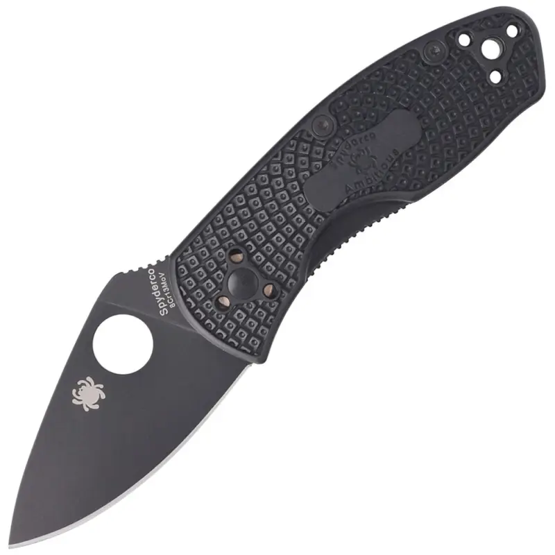 Nóż składany Spyderco Ambitious Black FRN, Black Blade (C148PBBK) Szybka wysyłka