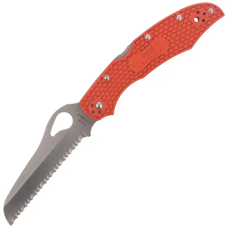 Nóż składany Spyderco Byrd Cara Cara 2 Rescue FRN Orange (BY17SOR2) Popularny