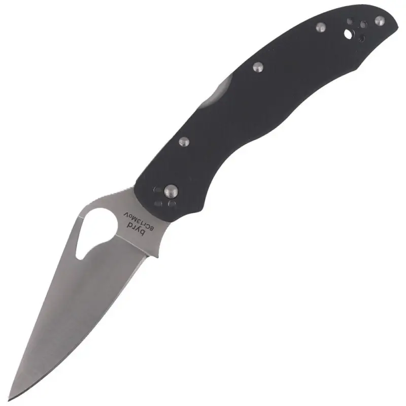 Szybka wysyłka Nóż składany Spyderco Byrd Harrier 2 G-10 Black Plain (BY01GP2)