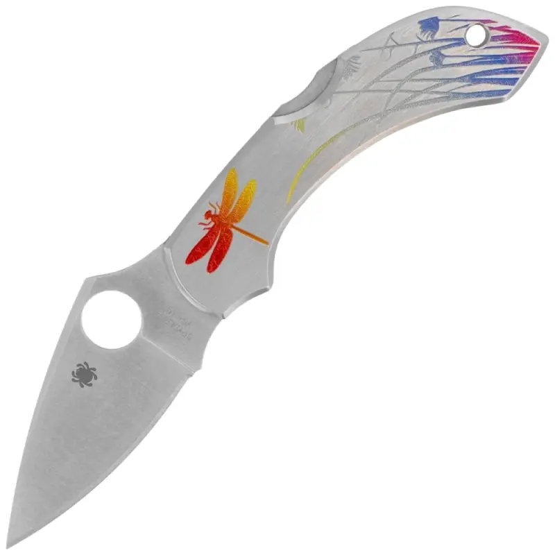 Popularny Nóż składany Spyderco Dragonfly Tattoo Stainless Plain VG10 (C28PT)