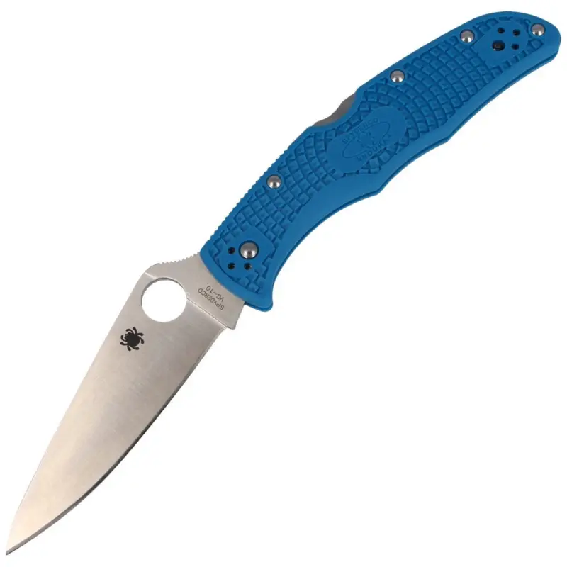 Nóż składany Spyderco Endura 4 FRN Blue Flat Ground Plain (C10FPBL) Ograniczona ilość